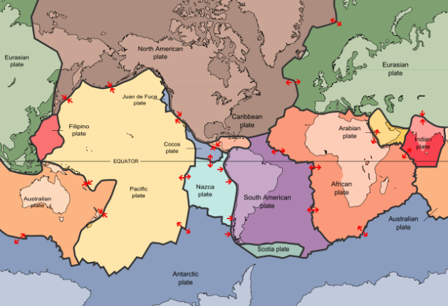 Tectonic Plate World Map