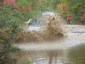 My Old Truck Hydro Locked in a Flooded Crossing