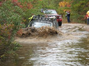 My Old Truck Hydro Locked in a Flooded Crossing